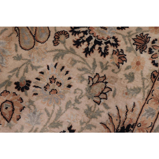 1990s Boho Chic Pak-Persian Beige/Gold Wool Rug - 9'10'' X 13'10'' For Sale - Image 5 of 8