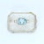 Mid 20th Century Aquamarine Brooch With Diamonds in 14k White Gold For Sale - Image 4 of 4
