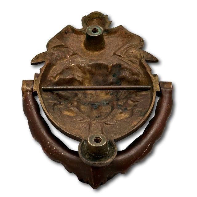 Large Size - Outstanding Authentic Antique Victorian Solid Bronze Medusa - Gorgon Door Knocker Circa Late 19th Century For Sale - Image 15 of 17