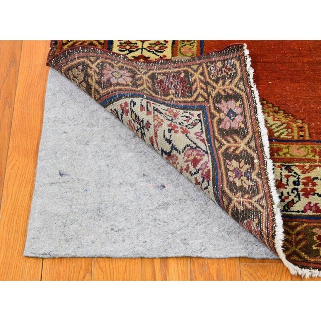 1876 Antique North West Persian Red Wool Hand Knotted Runner Rug For Sale In New York - Image 6 of 10