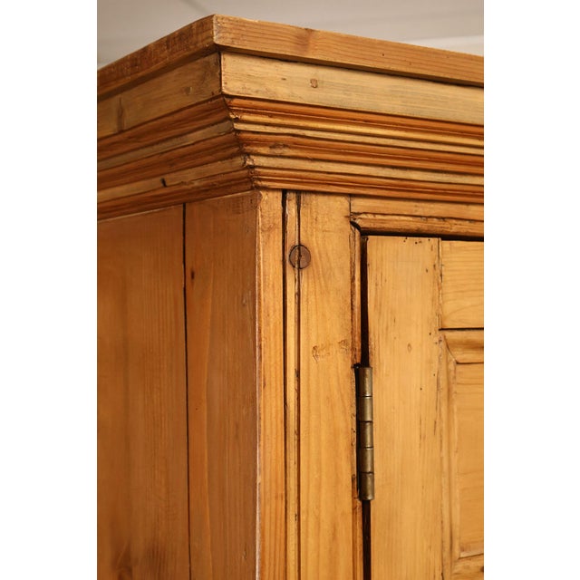 Pine Country Style Armoire Cabinet With Drawers For Sale - Image 12 of 18