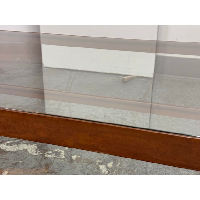 Crate & Barrel Luna Two-Tier Glass Coffee Table For Sale - Image 9 of 12