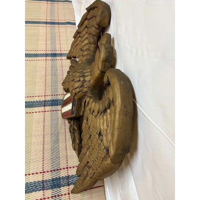 Vintage Patriotic American Bald Eagle Wall Plaque For Sale - Image 9 of 9