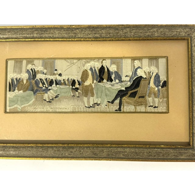 American Late 19th Century Declaration of Independence Stevengraph For Sale - Image 3 of 5