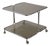 Italian Chrome and Smoked Glass Coffee Table on Casters, 1970s For Sale