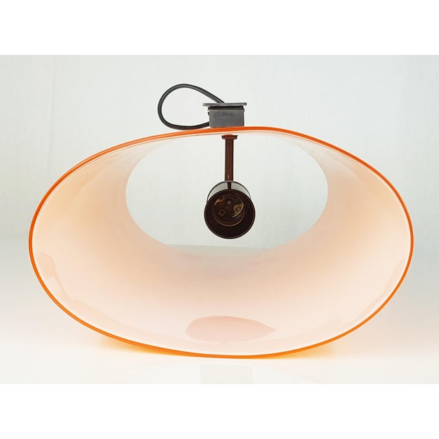 1960s Brass, Orange and White Murano Glass Sconce by Vistosi, 1960s For Sale - Image 5 of 16