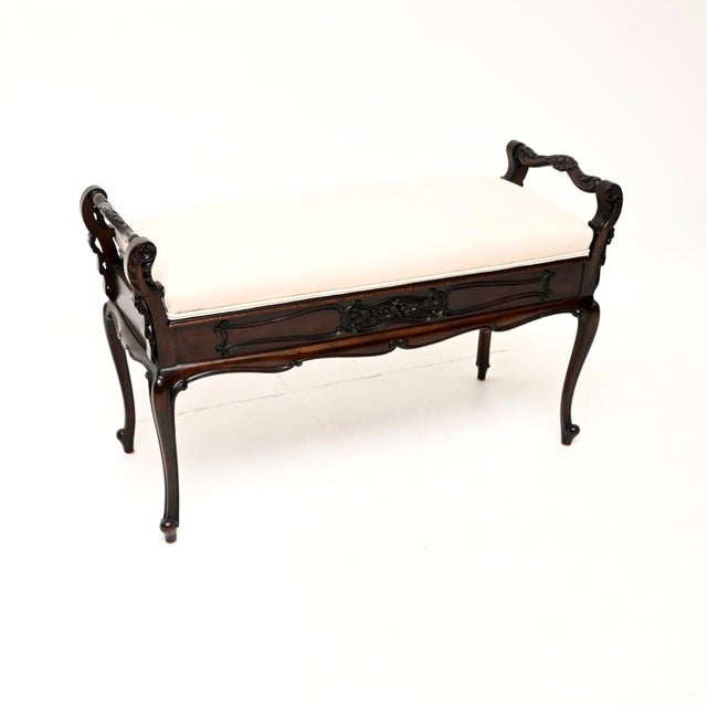 Antique Victorian Piano Duet Stool, 1880 For Sale - Image 11 of 11