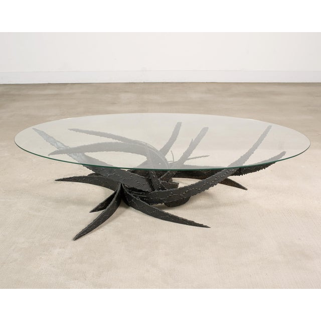 Metal Silas Seandel Brutalist Iron Torch Cut Cocktail Table For Sale - Image 7 of 18