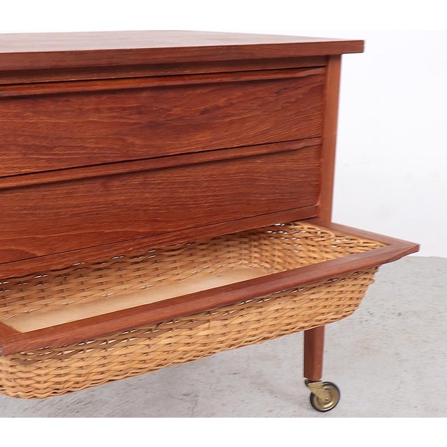 1960s Vintage Danish Sewing Table, 1960s For Sale - Image 5 of 9