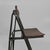 Black Italian Modern Folding Chair in Brown Leather and Metal, 1980s For Sale - Image 8 of 18