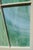 Vintage Large Green Blue & White Slag Glass 6 Pane Window Panel From Va Church For Sale - Image 16 of 18
