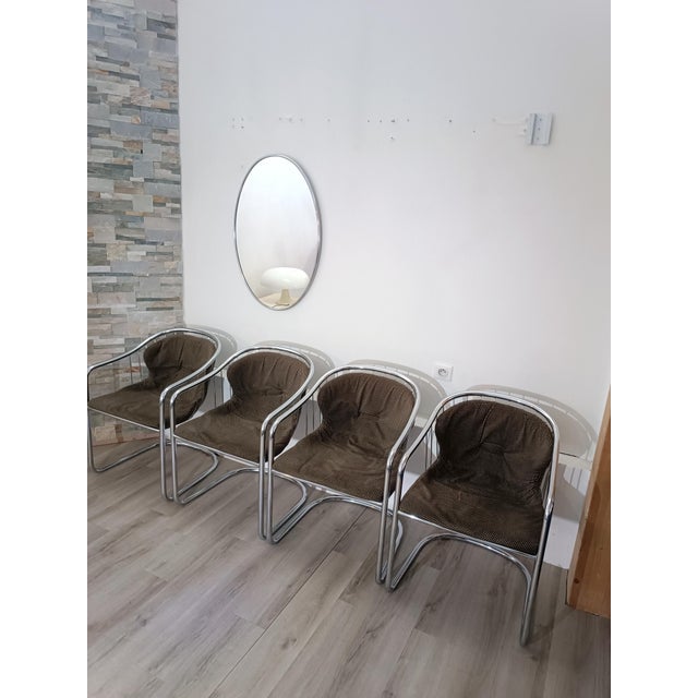 1970s Cantilever Chairs attributed to Gastone Rinaldi for Rima, 1970s, Set of 4 For Sale - Image 5 of 14