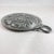 French Provincial French Art Nouveau Chrysanthemum Pewter Vanity Hand Mirror For Sale - Image 3 of 9
