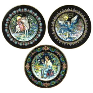 Magical Fairy Tales Plates by Gere Fauth, 1969, Set of 3