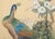 Circa 1970s Chinoiserie Style Painted Silk Screen "Peacock and Magnolia" For Sale - Image 9 of 18