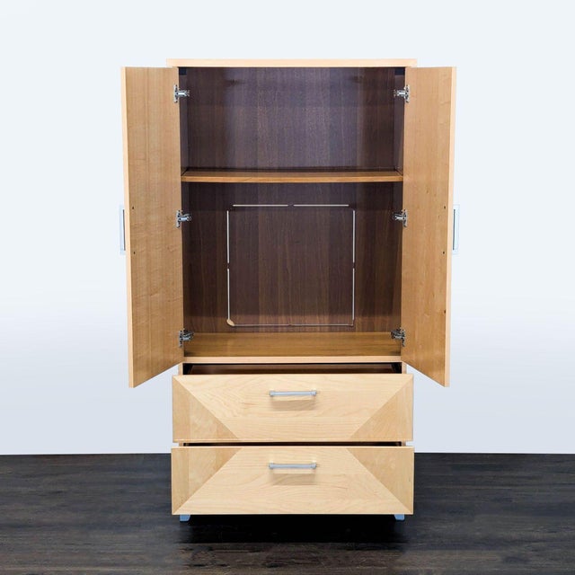 Modern Alf Italia Two Drawer Entertainment Armoire For Sale - Image 3 of 9