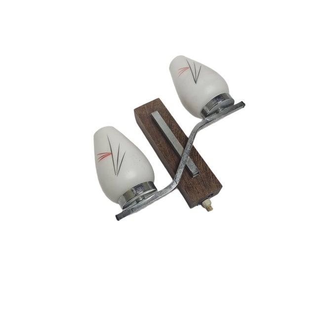 Art Deco TwioArmed Sconces, Belgium, 1950s For Sale - Image 6 of 13