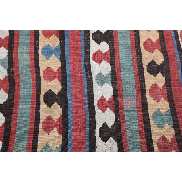 Antique Shirvan Kazak Kilim – Caucasian Flatweave Late 19th Century 5' X 6' 1'' For Sale - Image 11 of 16