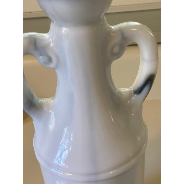 Vintage Olympian McGill Canadian Whiskey Milk Glass Liquor Bottle For Sale - Image 4 of 12