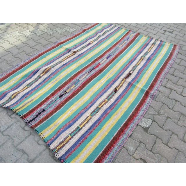 1960s Vintage Turkish Adana Kilim Rug - 5′3″ × 8′2″ For Sale - Image 4 of 6