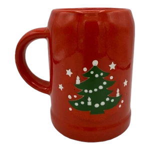 Vintage Waechtersbach Christmas Tree Tankard Mug With Stars W. Germany Stein