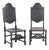 Portuguese Chestnut Wood Chairs, 19th Century, Set of 2 For Sale