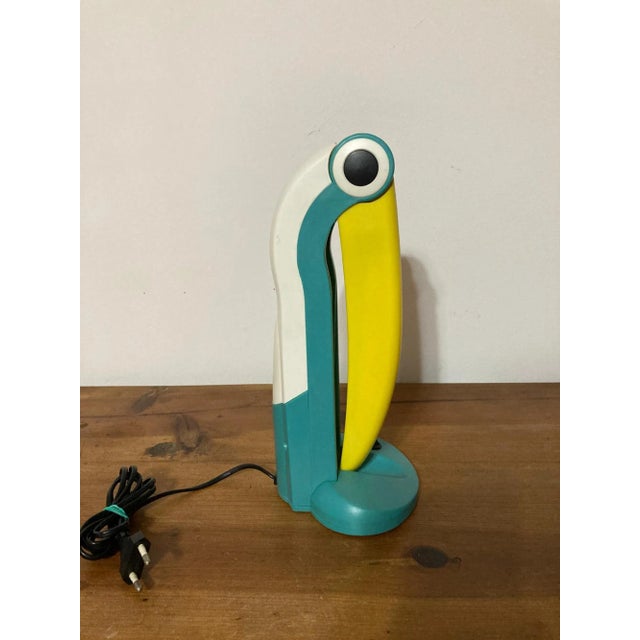 Vintage Children's Tucan Table Lamp attributed to H.T. Huang, 1980s For Sale - Image 4 of 9