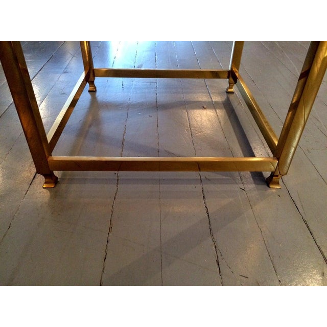 Solid Brass Pedestal Side Table by John Vesey For Sale In Atlanta - Image 6 of 6