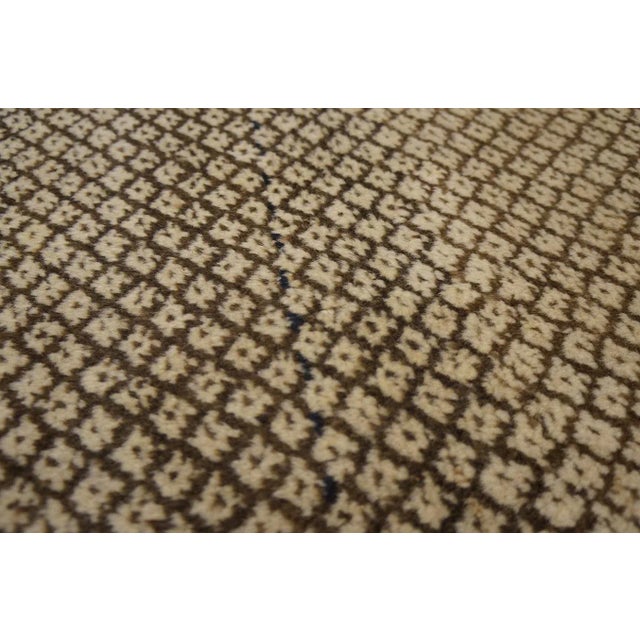 1890s Ivory Geometric Tribal Antique Nw. Persian Carpet 3' 4" X 5' Handknotted Wool Rug For Sale - Image 12 of 15