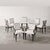 Tommi Parzinger Attr. Double X-Back Dining Chairs, Mid-Century, White Linen, Circa 1950 For Sale - Image 9 of 10