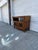 Vintage French Provincial Wood Server Cabinet With Drop-Leaf Top & Lattice Doors For Sale - Image 4 of 12