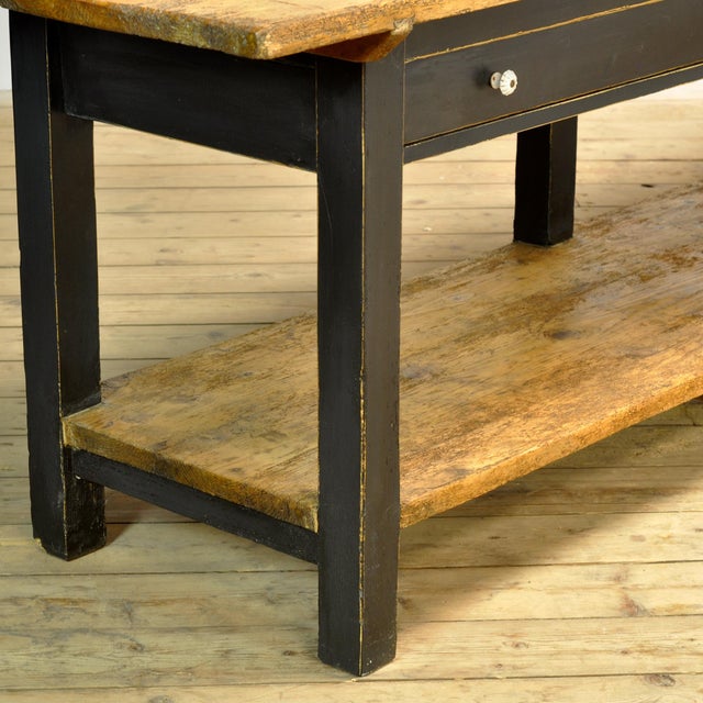 Pine Kitchen Prep Table, 1920 For Sale - Image 9 of 16