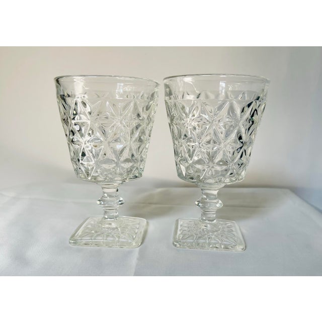 Traditional 1950s Georgian Revival Water Goblets Imperial Glass - Set of Six For Sale - Image 3 of 12