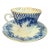 Lomonosov Bluebell Teacup and Saucer Circa 1991-2005 For Sale