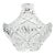 1960s Vintage Crystal Basket Bowl W/Handle 6” Pinwheel & Fan Cuts For Sale