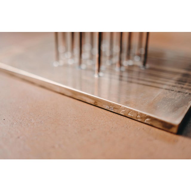 Val Bertoia Large Bertoia Studios 24-Rod 'Star of Sound / B-2482' Copper & Brass Sculpture For Sale - Image 4 of 13