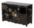 Chinese Ebonized & Gilt Credenza With Inlaid Figural & Floral Soap Stone 20thC For Sale