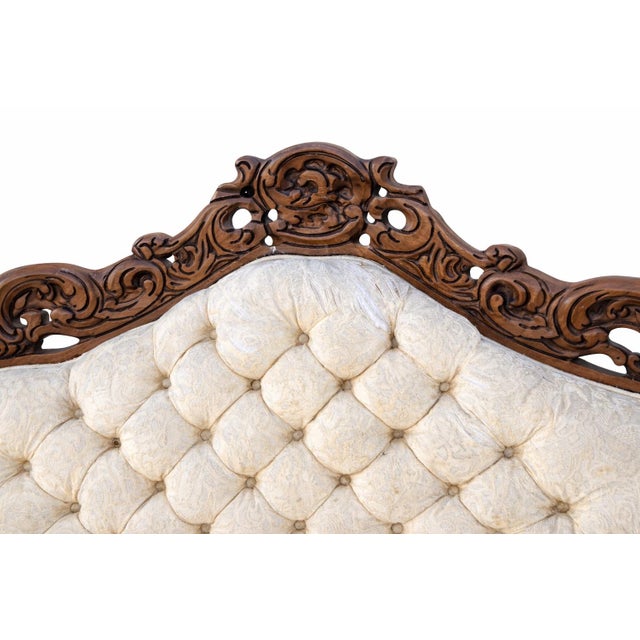 Antique Victorian Rococo Carved Walnut Settee – 66” – Reupholstery-Ready Designer Frame For Sale In Los Angeles - Image 6 of 7