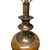 Neoclassical Vintage Brass & Wood Table Lamp, Urn Body, Shell Motif Base, No Shade For Sale - Image 3 of 11