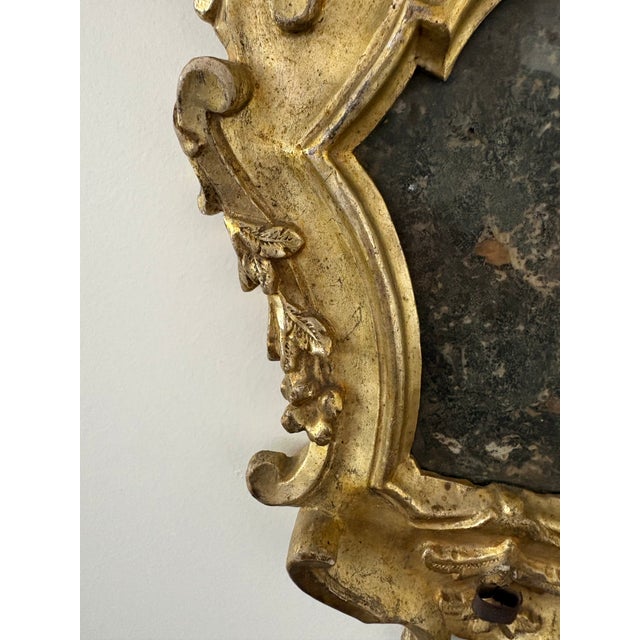 Wood Pair of 18th Century Italian Rococo Giltwood Mirrors For Sale - Image 7 of 7