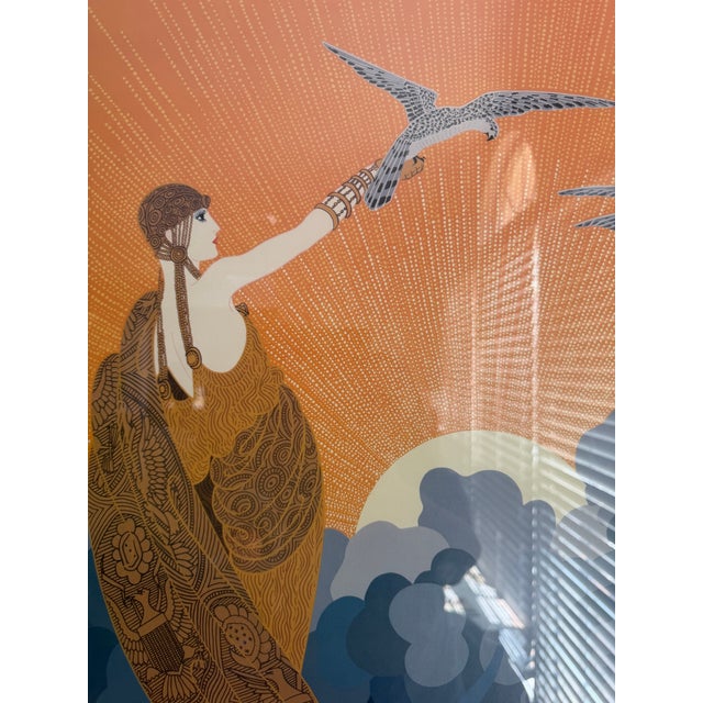 Mid-Century Modern Vintage 1983 Erté "Wings of Victory" Circle Gallery Exhibition Poster - Framed For Sale - Image 3 of 3