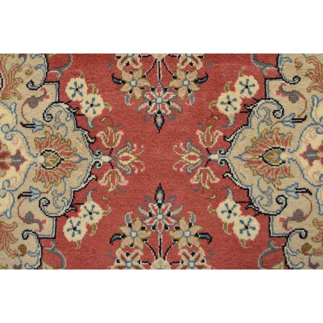 Yazd Runner 2’11” X 13′ Pink Wool Vintage Traditional Hand-Knotted Rug For Sale - Image 9 of 13