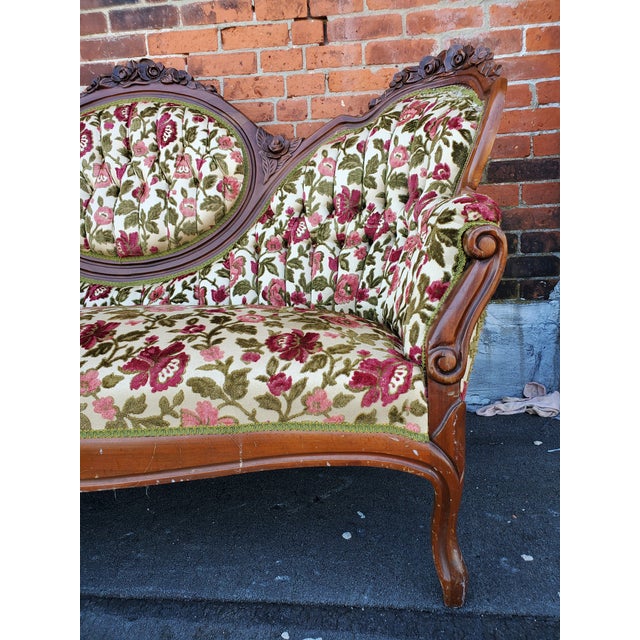 Antique Victorian Floral Couch Chairish