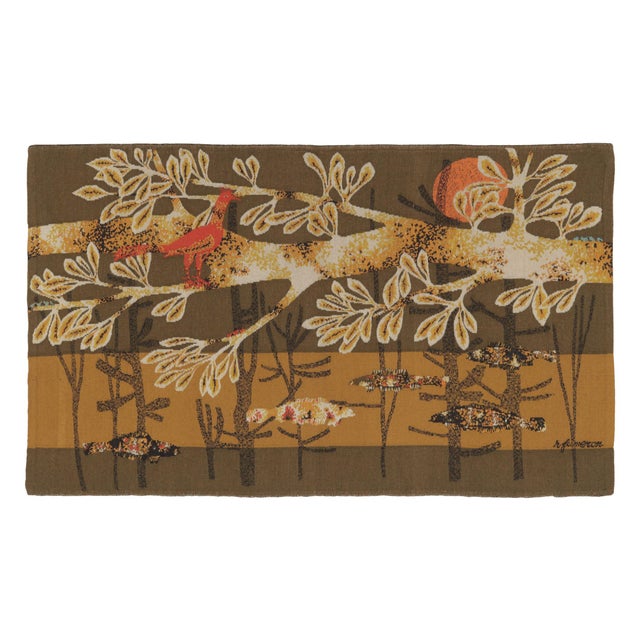 Rug & Kilim Signed Vintage French Aubusson Tapestry "Cybele" by René Fumeron - Rug & Kilim For Sale - Image 4 of 9