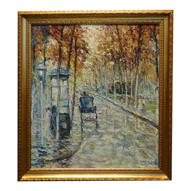 "After Rain" Naim Lamidov Original Oil Painting on Stretched Canvas, Framed For Sale