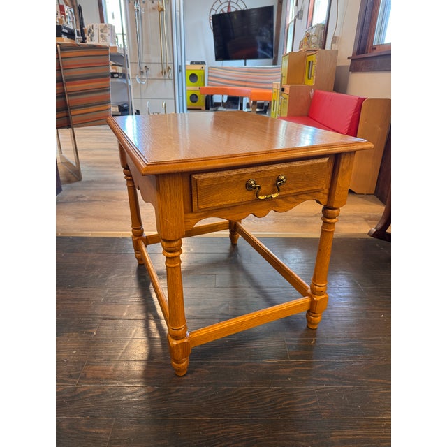 Standing 34 inches off the ground, this table is a perfect fit in-between any chair. A simple and nostalgic piece, that...