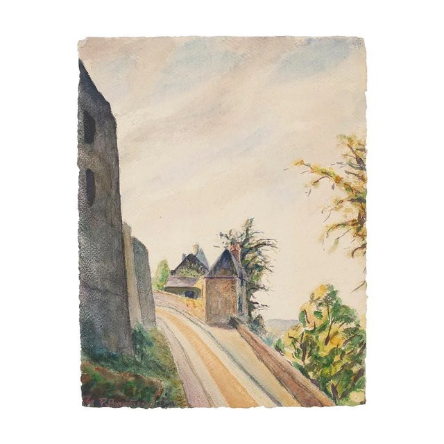 Landscape Watercolor by Roland Brudieux For Sale