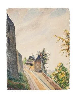 Landscape Watercolor by Roland Brudieux