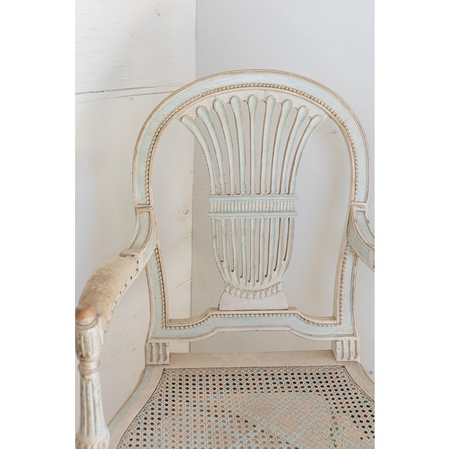 19th Century 19th Century Set of 6 Louis XVI Dining Chairs, Including 2 Arm Chairs For Sale - Image 5 of 17