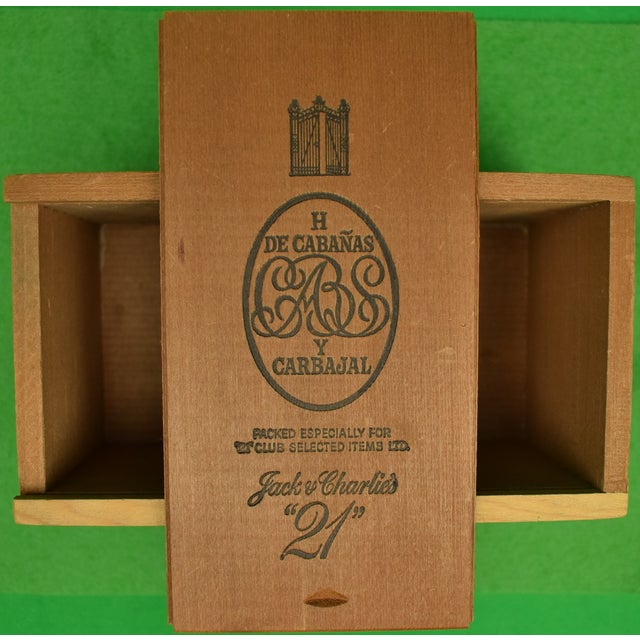"21" Club Jack & Charlie's Cigar Box For Sale - Image 4 of 5
